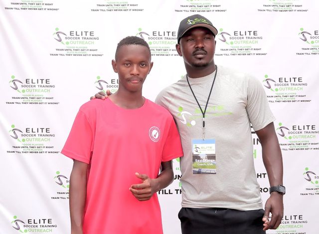 Nguwa with Coach David Kenga